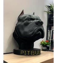 FingArt Pitbul Köpeği Büstü - Şık ve Modern Dekoratif Ev ve Ofis Tasarımı
