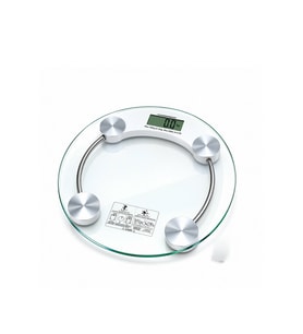 Dijital Cam Baskül Terazi 180 Kg LCD Ekran 30x30 cm Yuvarlak Cam Banyo Tartısı I11-026