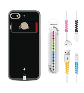 General Mobile GM8 Go GM9 GM20 Pro Plus Kılıf Kablo Koruma Spiral Silikon My Love 1402
