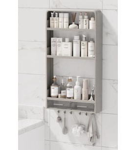 Dekoratif banyo düzenleyici rafı duş rafı mutfak rafı