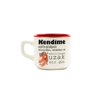 Kendime Pozitif Bir Gün Diliyorum Baskılı Kırmızı Venüs Kupa