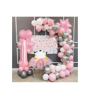 LÜKS PEMBE BALON ZİNCİR SETİ