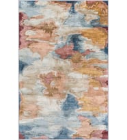 Eliana Home Baskılı, Yıkanabilir Kaymaz Taban Salon Halısı LNA1282 100x150 cm (Sarı)