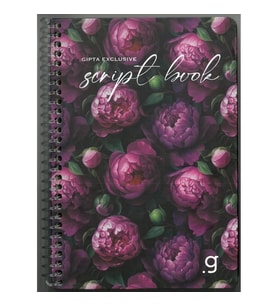 GIPTA SCRIPT BOOK SPİRALLİ SERT KAPAK 17x24 80YP.ÇİZGİLİ DEFTER 8406 - TEKLİ