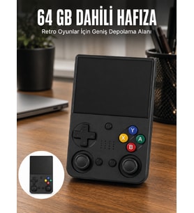 aşınabilir Retro El Oyun Konsolu 64GB Hafızalı IPS Ekranlı Oyun Cihazı