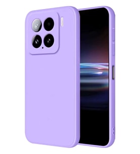 Mi 15 Pro Kılıf Nano içi Kadife Silikon - Lila