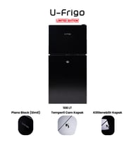 U-Frigo 108 Lt 12-24v Marin/karavan Kompresörlü Buzdolabı Temperli Cam Kapak Limited Edition Siyah