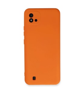 Realme C11 2021 Kılıf Nano içi Kadife Silikon - Turuncu