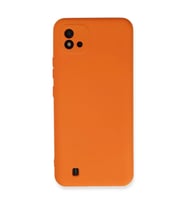 Realme C11 2021 Kılıf Nano içi Kadife Silikon - Turuncu