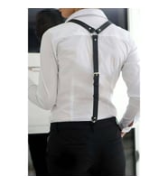 Deri Pantolon Askısı Harness (Siyah)