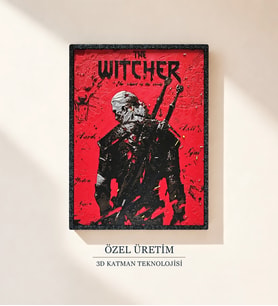 The Witcher Geralt 3D Tablo 15×20 cm