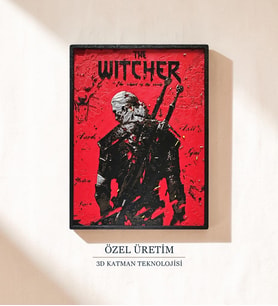 The Witcher Geralt 3D Tablo 15×20 cm