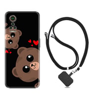 General Mobile GM 21 Pro GM 22 Pro Plus Kılıf Boyun Askılı Silikon Love Animals 1780
