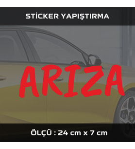 arıza kırmızı etiket sticker - 2 adet çıkartma araba motosiklet kask atv tablet pc buzdolabı otomobil bilgisayar uyumlu