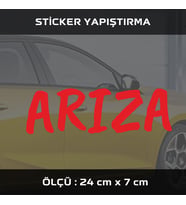 arıza kırmızı etiket sticker - 2 adet çıkartma araba motosiklet kask atv tablet pc buzdolabı otomobil bilgisayar uyumlu