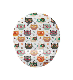 Hipster Kedi Desenli Bilek Destekli Mouse Pad