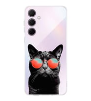 PrintiFy Samsung Galaxy A36 İle Uyumlu Kedi 3 Kamera Korumalı Şeffaf Kılıf
