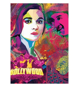 Bollywood Art Tablo Ahşap Poster Dekoratif