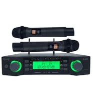 Roof R-203 2 El 2 Kanal UHF Kablosuz Telsiz Mikrofon Okul Cami Konferans Salonları İçin Kablosuz El Mikrofonu