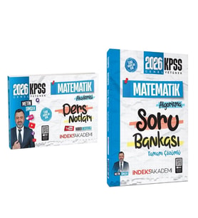 İndeks Akademi 2026 KPSS Matematik Akademisi Video Ders Notları ve Soru Bankası Seti 2 Kitap