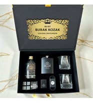 Lüks Premium Kutu İçinde Kişisel Viski Bardağı Seti