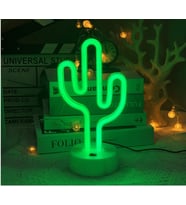 Livava Kaktüs Neon Lamba, Yeşil, 27x13