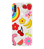 PrintiFy Samsung Galaxy A11 ile Uyumlu 1mm Slim Fit Water Color 5 Baskılı Şeffaf  Kılıf