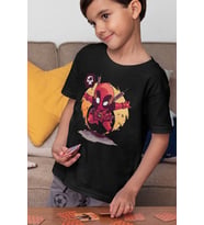 Unisex Deadpool Baskılı Film Kahramanı Çocuk Tişört (1-12 YAŞ)