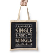 Single And Ready to Mingle Christmas Knit Pattern Bez Çanta Uzun Saplı