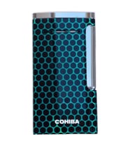 Cohiba Tek Torch Perde Alev Slim 7 Dizayn Yeşil Desenli Puro Çakmağı - TR9578