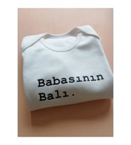 Bebek Beyaz Babasının Balı Kısa Kol Zıbın Body