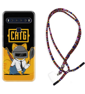 TCL 10L 10 Plus 10SE 20E 20SE 30 L7 Kılıf Boyun Asklı Rasta Silikon Cat G 1677