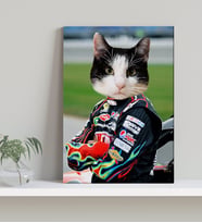 Evcil Dostlara Özel Nascar Pilot Tasarımlı Portre Kanvas Tablo-4