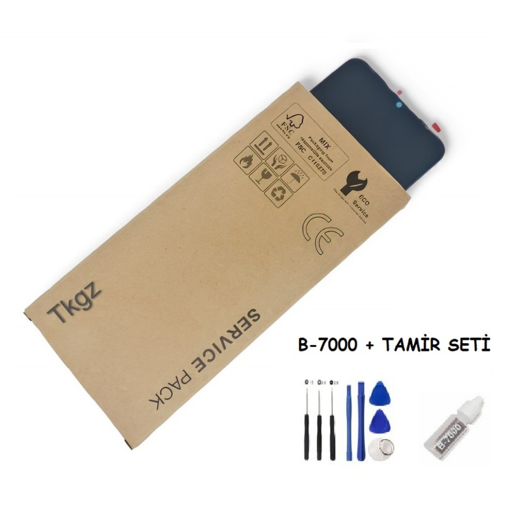 Tkgz Infinix Smat 8 HD Uyumlu Lcd Ekran Dokunmatik SERVİCE PACK + B-7000 + TAMİR SETİ