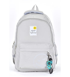 Elatae Unisex Ortopedik Çok Gözlü Günlük Seyahat Okul Sırt Çantası Gri 51709