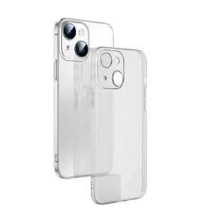 Ally iPhone 14 Plus 6.7inch Frosted Glass Şeffaf Kamera Korumalı Kılıf-(5775) - SSSSSS3741-1580