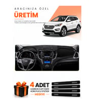HYUNDAİ SANTA FE (2012-2017) Uyumlu Torpido Koruma Örtüsü Oto Kılıfı - Siyah