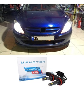 Peugeot 307 Led Xenon Uzun Far Ampulü H7 Ultimate 9500 Lumens Yeni Seri Beyaz 2005+