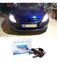 Peugeot 307 Led Xenon Uzun Far Ampulü H7 Ultimate 9500 Lumens Yeni Seri Beyaz 2005+