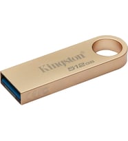 Kingston Datatraveler Se9 Gen 3-512Gb - 220Mb/S Okuma Sırasında - Metal Usb Bellek 3.2 Gen 1 - Altın (Çok Renkli)