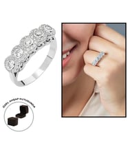 Starlight Diamond Pırlanta Montür Elit Tasarım 925 Ayar Gümüş Bayan Beştaş Yüzük