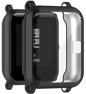 Amazfit Bip için Kılıf 360 Full Round Soft Silicone Siyah [Bip ile Uyumlu Kılıf - Siyah]