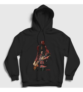 Presmono Unisex Siyah Les Paul Guns N' Roses Slash Kapüşonlu Sweatshirt 40158tt