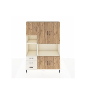Hyperion Dolap 9 Raflı 3 Çekmeceli 5 Kapaklı 132x44x195 Aytaşı-Çam/Aytaşı