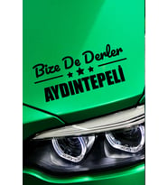 Bayburt Aydıntepe Siyah Araç Sticker  Bayburt Bize De Derler  Aydıntepeli 40x15 cm Oto Sticker