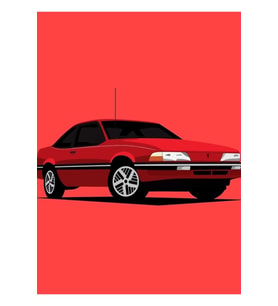 1990 Pontiac Sunbird Tablo Ahşap Poster Dekoratif