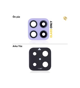 Samsung Galaxy A22 4G Kamera Lensi ile Uyumlu Mor Kamera lensi sade lens kamera camı kamera merceği