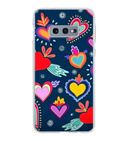 PrintiFy Samsung Galaxy S10e ile Uyumlu 1mm Slim Fit Retro Colors 3 Baskılı Şeffaf  Kılıf