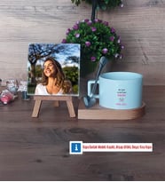 Doğum Günü Hediyesi Fotoğraflı Dekoratif Taş, Kupa Bardak Beyaz Hediye (Model 8)