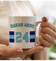 BK Gift Kişiye Özel İsimli Taraftar Beyaz Kupa Bardak-6, Arkadaşa Hediye, Doğum Günü Hediyesi